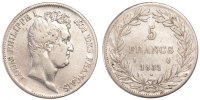 France 5 Francs Coin, Louis-Philippe, Limoges, Silver -