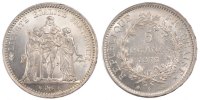 France 5 Francs Hercule, Paris, Silver, Gadoury:745a -