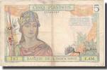 FRENCH INDO-CHINA 5 Piastres Banknote, Undated (1936), KM:55b -