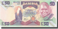 Zambia 50 Kwacha Banknote, Undated (1980-88), KM:28a -