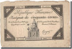 France 50 Livres Ringuet, 1792-12-14, KM:A72 -