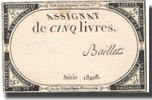 France 5 Livres Baillet, 1793-10-31, KM:A76 -