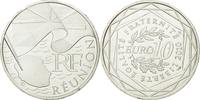 France 10 Euro Réunion, Silver, KM:1669 -