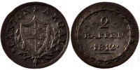 SWISS CANTONS 2 Rappen Coin, AARGAU, Billon, KM:11 -