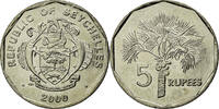 Seychelles 5 Rupees Coin, British Royal Mint, Copper-nickel -