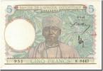 French West Africa 5 Francs Banknote, 1942-05-06, KM:21 -