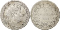 France 5 Francs Coin, Louis-Philippe, Lyon, Silver, KM:745.4 -