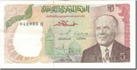 Tunisia 5 Dinars Banknote, 1980-10-15, KM:75, EF(40-45) -