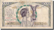 France 5000 Francs Victoire, 1938-10-13, Fayette:45.1, KM:91 -