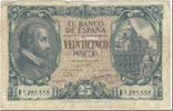 Spain 25 Pesetas Banknote, 1940-01-09, KM:116a -