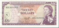 East Caribbean States 20 Dollars Banknote, Undated (1965), KM:15j -