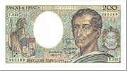 France 200 Francs Montesquieu, Undated (1985), Fayette:70.5 -