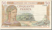 France 50 Francs Cérès, 1937-08-05, Fayette:18.1, KM:85a -
