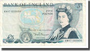 Great Britain 5 Pounds Banknote, KM:378c -