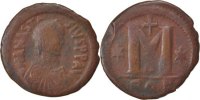 Follis Coin, Anastasius I 491-518, Constantinople, Copper -