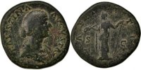 Sestertius Coin, Faustina II, Roma, Copper, Cohen:146 -