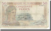 France 50 Francs Cérès, P. Rousseau and R. Favre-Gilly, 1937-09-09 -