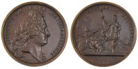 France Medal Louis XIV, Politics, Society, War, Copper -