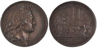 France Medal Louis XIV, Politics, Society, War, Mauger, Tin -