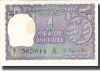 India 1 Rupee Banknote, Undated (1967), KM:77b -