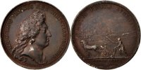 France Medal Louis XIV, Politics, Society, War, Mauger, Tin -