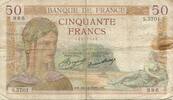 France 50 Francs Cérès, 1935-12-19, Fayette:17.21, KM:81 -