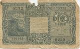 Italy 10 Lire Banknote, 1944-11-23 -