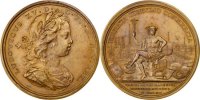 France Medal Louis XV, Politics, Society, War, Bronze -