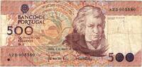 Portugal 500 Escudos Banknote, 1989-10-04, KM:180c -