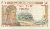 France 50 Francs Cérès, 1935-04-25, Fayette:17.8, KM:81 -