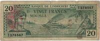 New Hebrides 20 Francs Banknote, undated (1945), Undated (1945), KM:7 -