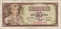Yugoslavia 10 Dinara Banknote, 1978-08-12, KM:82a -