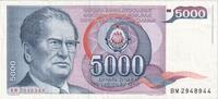 Yugoslavia 5000 Dinara 1985-05-01, KM:93a -