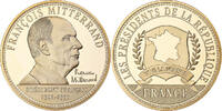 France Medaille François Mitterrand, Président de la République, Copper Gilt -