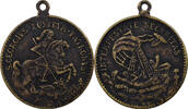 France Medaille Saint Georges Terrassant le Dragon, Brass -