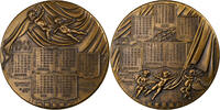 France Medaille Calendrier, Nouvelle Année, Bronze, Simon -