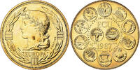 France Medaille Ecu Europa, Marianne, Gilt Bronze, Rodier -