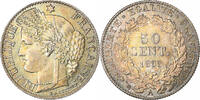 France 50 Centimes Cérès, Paris, Silver, Gadoury:419a -