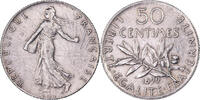 France 50 Centimes Semeuse, Paris, Silver, Gadoury:420 -