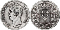 France 5 Francs Charles X, Lille, Silver, Gadoury:644 -