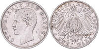 German States 2 Mark BAVARIA, Otto, Munich, Silver, KM:913 -