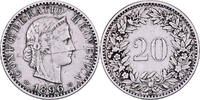 Switzerland 20 Rappen 1896 B Bern, Nickel, KM:29 S+ 10.36 £  +  4.29 £ shipping