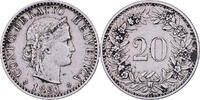 Switzerland 20 Rappen 1891 B Bern, Nickel, KM:29 SS 11.23 £  +  4.29 £ shipping