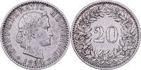 Switzerland 20 Rappen 1884 B Bern, Nickel, KM:29 S+ 9.49 £  +  4.29 £ shipping