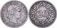 Switzerland 20 Rappen 1881 B Bern, Nickel, KM:29 S+ 9.49 £  +  4.29 £ shipping