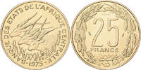 Central African States 25 Francs Paris, ESSAI, Aluminum-Bronze -