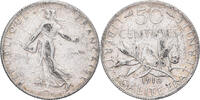 France 50 Centimes Semeuse, Paris, Silver, Gadoury:420 -