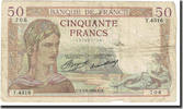 France 50 Francs Cérès, 1937-02-11, Fayette:17.25, KM:81 -