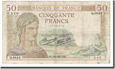 France 50 Francs Cérès, 1937-08-05, Fayette:VF18.01, KM:85a -