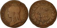 France 5 Centimes Coin, Dupré, Orléans, Bronze, KM:640.9 -